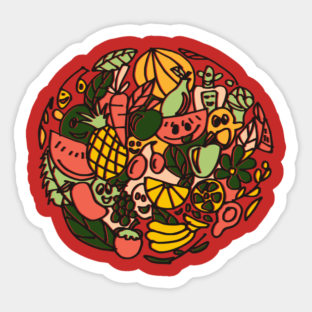 Fruits and Vegetables Sticker by herubintang